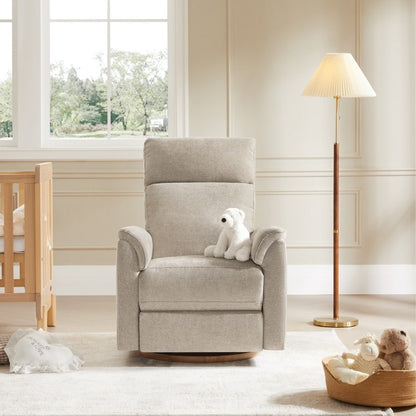 Maire Power Swivel Nursery Recliner Chair with Nightlight