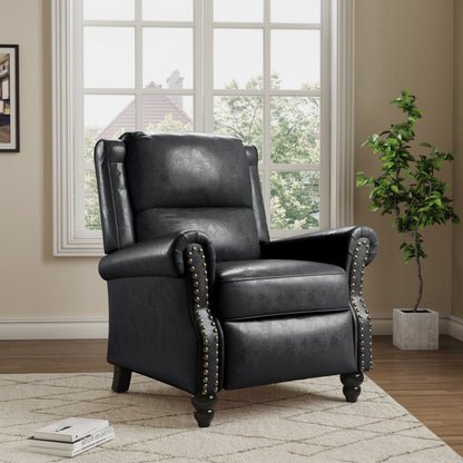Manual Pushback Recliner Chairs with Nailhead Trim