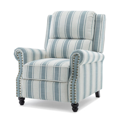 Manual Pushback Recliner Chairs with Nailhead Trim