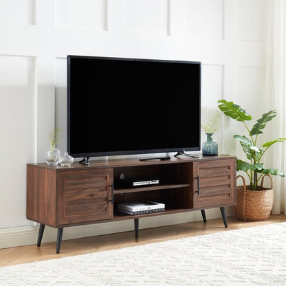 Mid-Century Modern TV Stand For TVs Up To 70 Entertainment Center Media Console - 20.5'' H X 59'' W X 15.5'' D