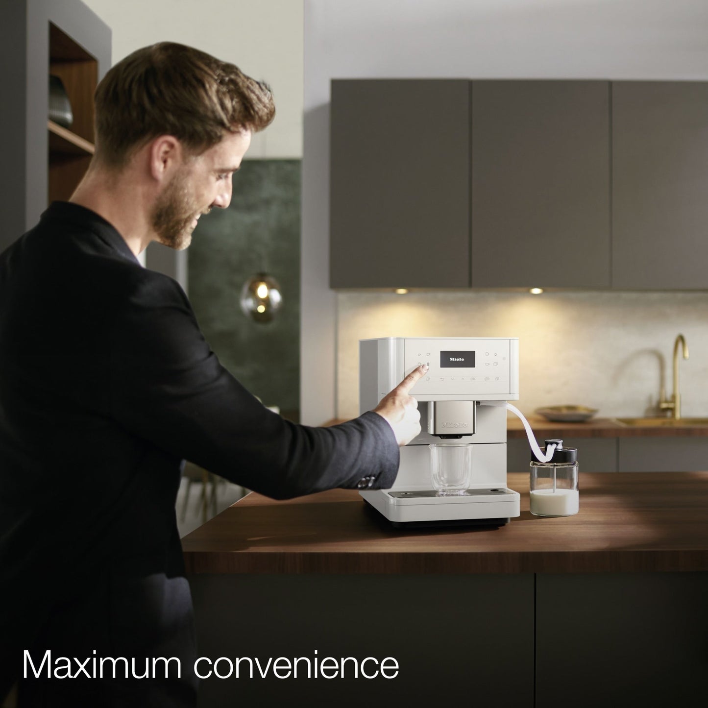 Miele CM 6160 MilkPerfection Countertop Coffee System- Lotus White
