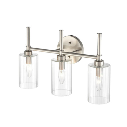Millennium Lighting Chastine Bathroom Vanity Light Fixture with Clear Beveled Glass Shades