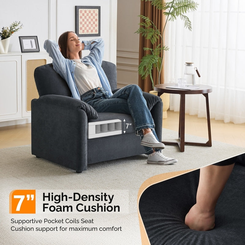 Modern Elephant Ears Armchair Accent Sofa Comfortable Seating for Living Room & Bedroom