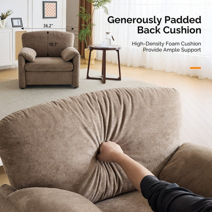 Modern Elephant Ears Armchair Accent Sofa Comfortable Seating for Living Room & Bedroom