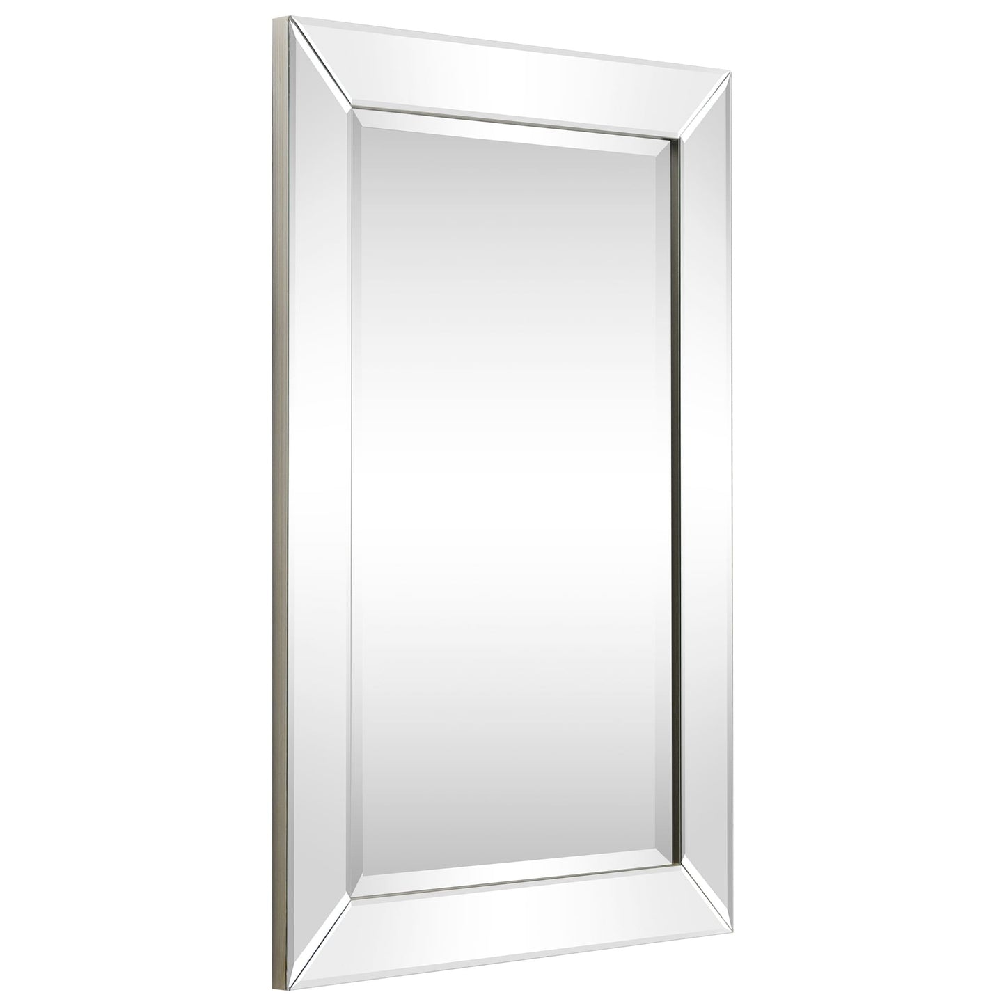 Beveled Rectangular Clear HD Wall Mounted Mirror for Bathroom, Vanity, Bedroom Mirrors, 3 sizes