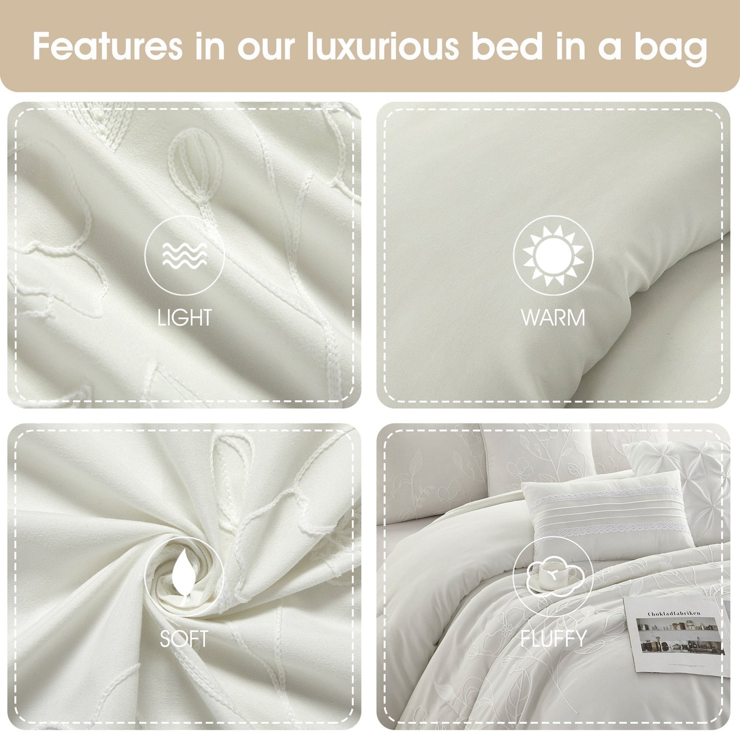 Nanshing Taylor 7 Piece Floral Botanical Comforter Set