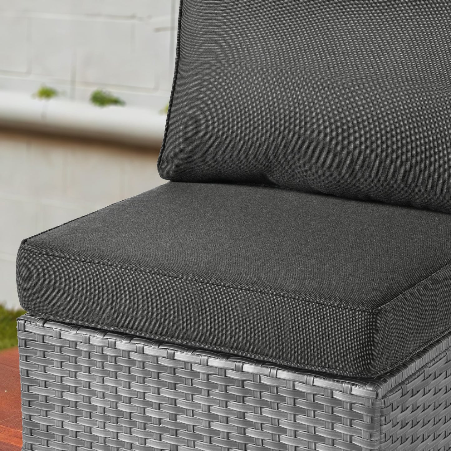 OVIOS Deep Seat Wicker 11-piece Sectional Set Swivel Chairs Fire Pit