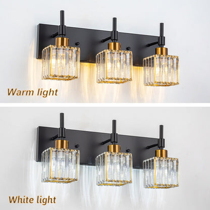 Ora Modern Dimmable Crystal Bathroom Light Fixtures Over Mirror Glam Vanity Lights