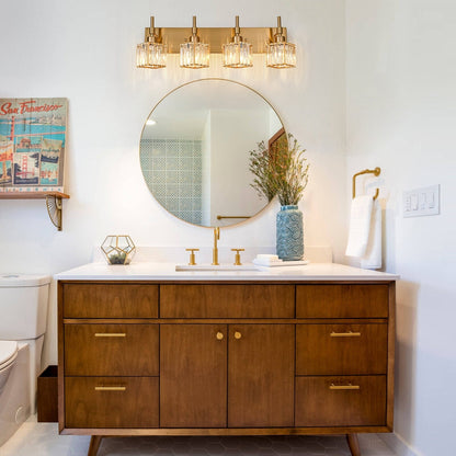 Ora Modern Dimmable Crystal Bathroom Light Fixtures Over Mirror Glam Vanity Lights