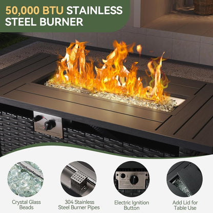 Outdoor Patio Furniture Sets with 4in Thicken Cushion