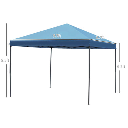 Outsunny 10' x 10' Heavy Duty Pop Up Canopy with Removable Mesh Sidewall Netting, Easy Setup Design, Outdoor Party Event