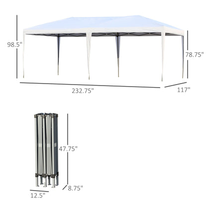 Outsunny Heavy Duty Pop Up Canopy with Sturdy Frame, UV Fighting Roof, Carry Bag for Patio, Backyard, Beach, Garden