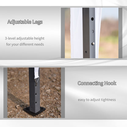 Outsunny Heavy Duty Pop Up Canopy with Sturdy Frame, UV Fighting Roof, Carry Bag for Patio, Backyard, Beach, Garden