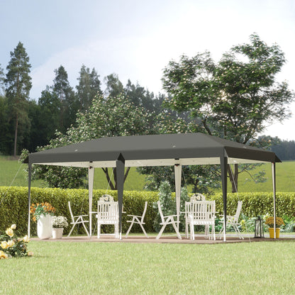 Outsunny Heavy Duty Pop Up Canopy with Sturdy Frame, UV Fighting Roof, Carry Bag for Patio, Backyard, Beach, Garden