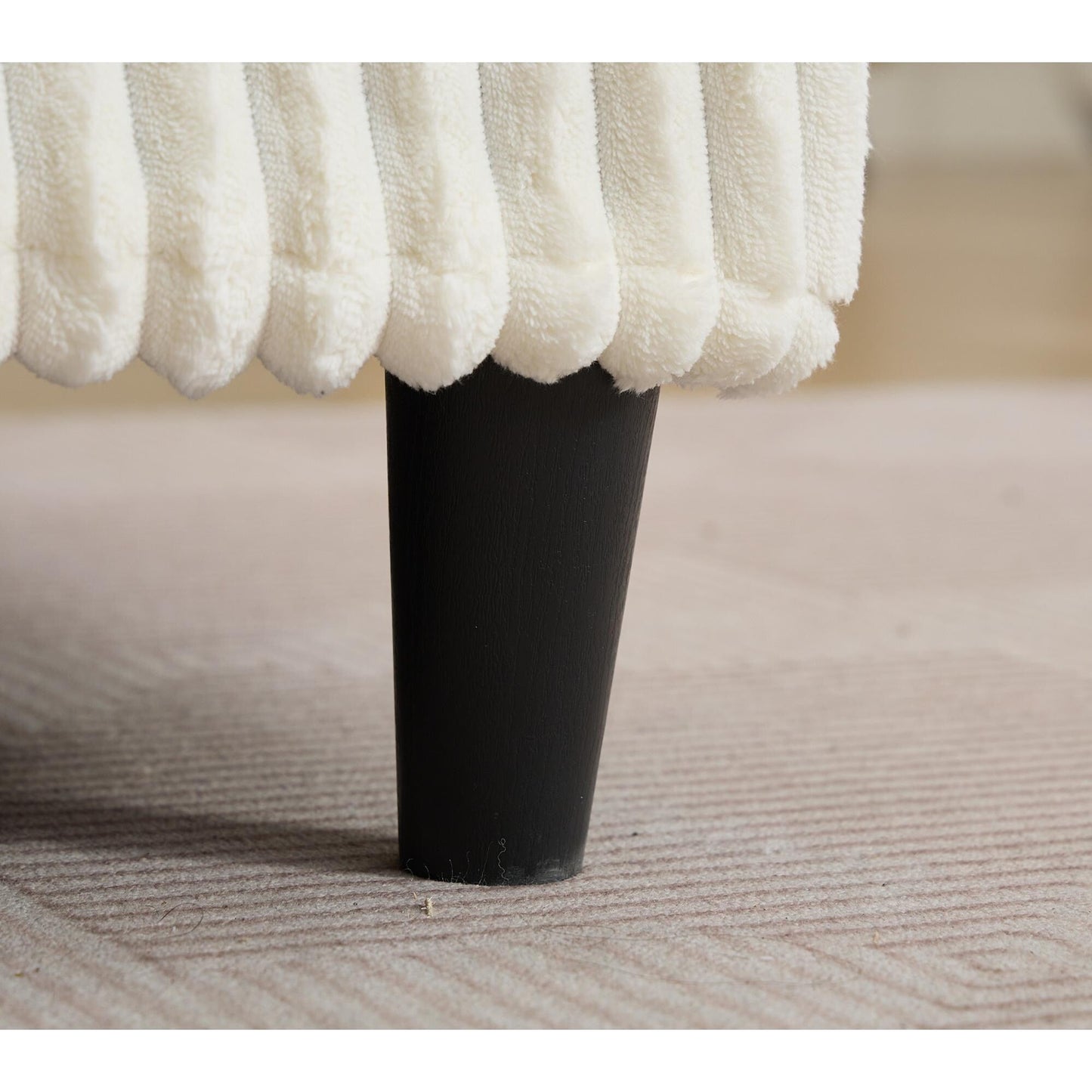 Oversized Chaise Lounge Fluffy Corduroy Sofa Bed Adjustable