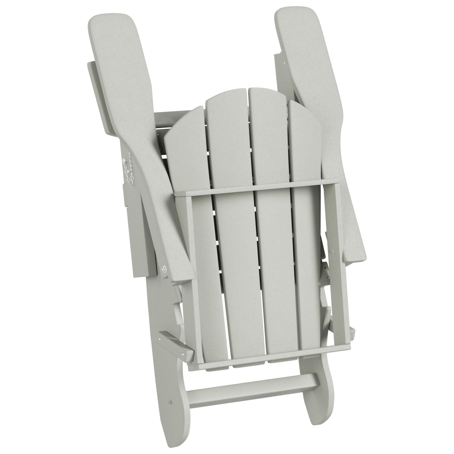 Polytrends Laguna Hdpe All Weather Outdoor Patio Foldable Adirondack Chair With Ottoman (2-Piece Set)