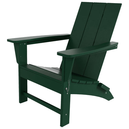 Polytrends Shoreside Modern Eco-Friendly All Weather Commercial-Residential Folding Adirondack Chair