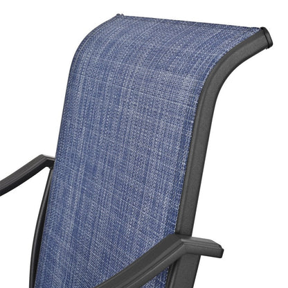 Patio Festival Outdoor Metal High Back Swivel Bar Chair (2-Pack)