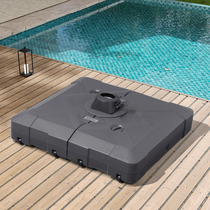 Pellebant 220 lbs Patio Cantilever Umbrella Base with Wheels - N/A