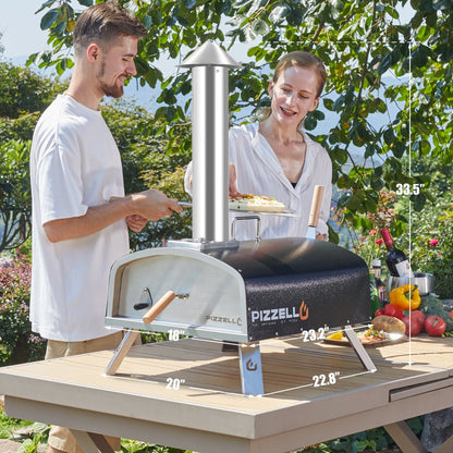 Outdoor Wood Fired Pizza Oven Portable Pizza Oven with Pizze Peel, Carry Bag - 16 inch