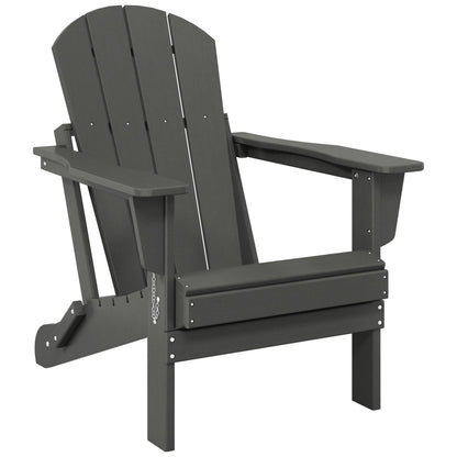 Polytrends Laguna Fade Resistant All Weather Outdoor Patio Folding Adirondack Chair