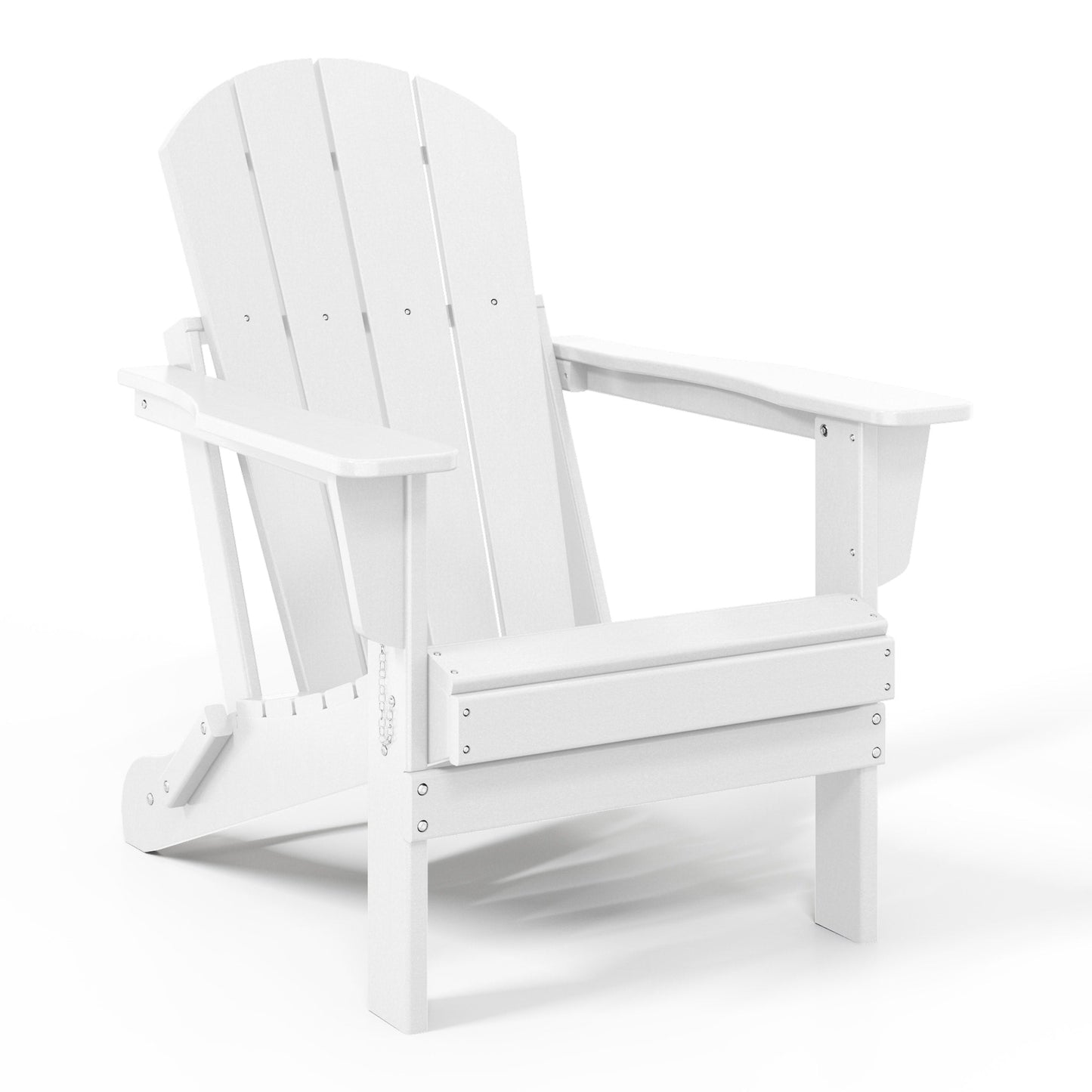 Polytrends Laguna Fade Resistant All Weather Outdoor Patio Folding Adirondack Chair