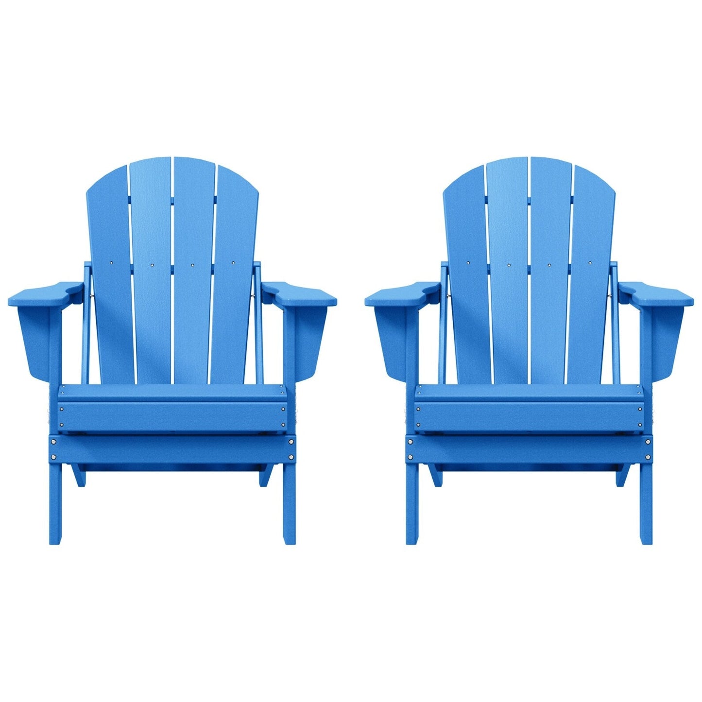 Polytrends Laguna Weather Resistant Outdoor Patio Folding Adirondack Chairs (Set of 2)