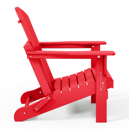 Polytrends Laguna Weather Resistant Outdoor Patio Folding Adirondack Chairs (Set of 2)