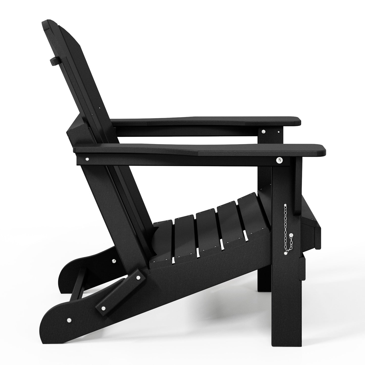 Polytrends Laguna Weather Resistant Outdoor Patio Folding Adirondack Chairs (Set of 4)