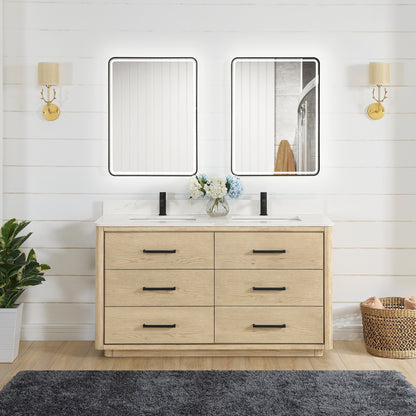 Porto Bath Vanity with White Quartz Stone Top without Mirror