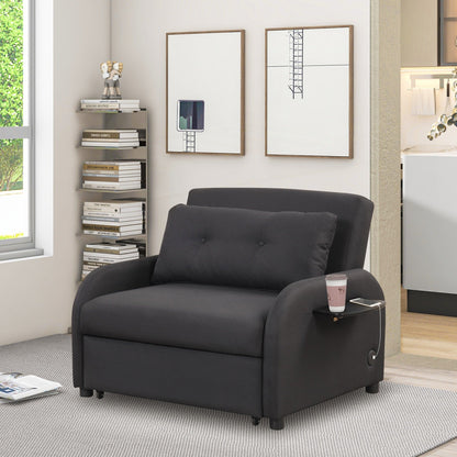 Pull Out Sofa Sleeper 3 in 1 with 2 Wing Table