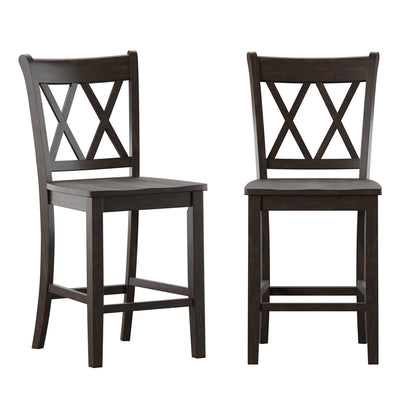 Ronda Double X-Back Counter Height Chairs (Set of 2)