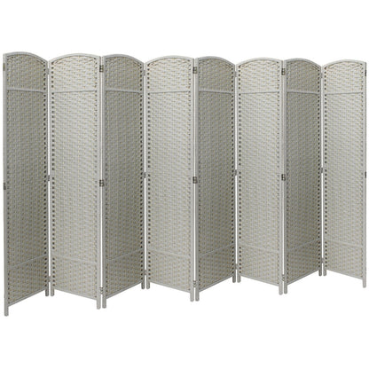 Room Divider Folding Privacy Screen Tall Partition Foldable Wall 8 Panel - 96” L x 19.50” W x 69” H