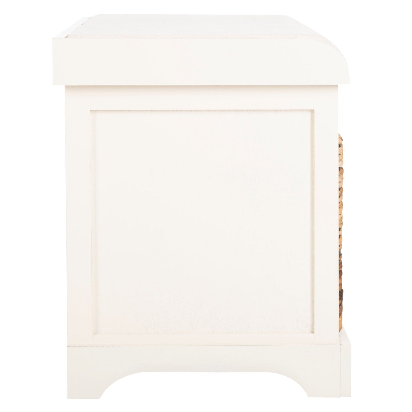 SAFAVIEH Euphemia Brown Woven Storage Basket Bench - 33.5 x 16.1 x 19.9 - 34Wx16Dx20H