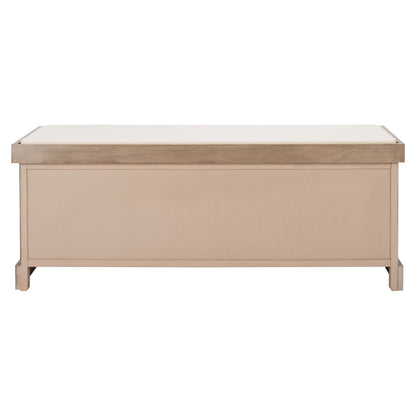 SAFAVIEH Fiorello 3-Drawer with Cushion Storage Bench - 47.3 W x 15 L x 19 H - 47Wx15Dx19H