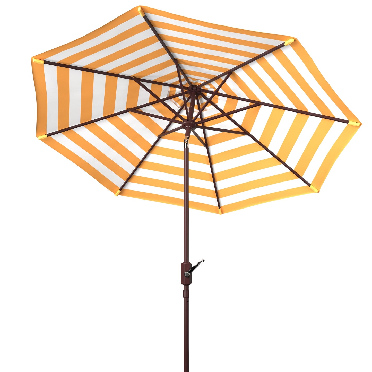SAFAVIEH Hadire Inside Out Striped 9 Ft Crank Outdoor Umbrella
