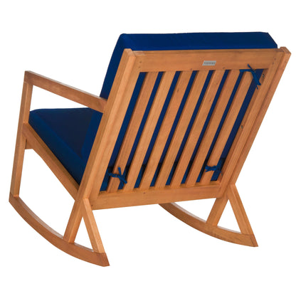 SAFAVIEH Outdoor Makaila Rocking Chair with Cushion - 26W x 31D x 38H