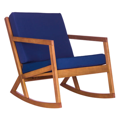 SAFAVIEH Outdoor Makaila Rocking Chair with Cushion - 26W x 31D x 38H