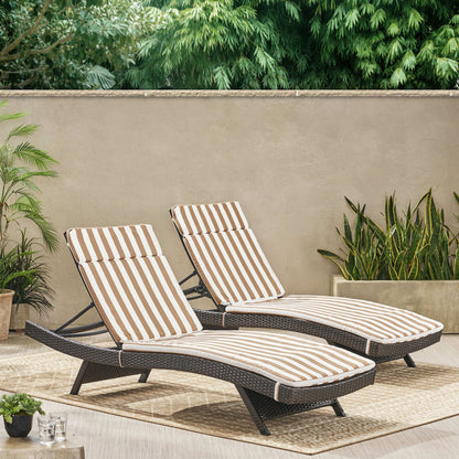 Salem Outdoor Cushion Set for Chaise Lounge - Cushions only (Set of 2) by Christopher Knight Home - 79.25L x 27.50W x 1.50H