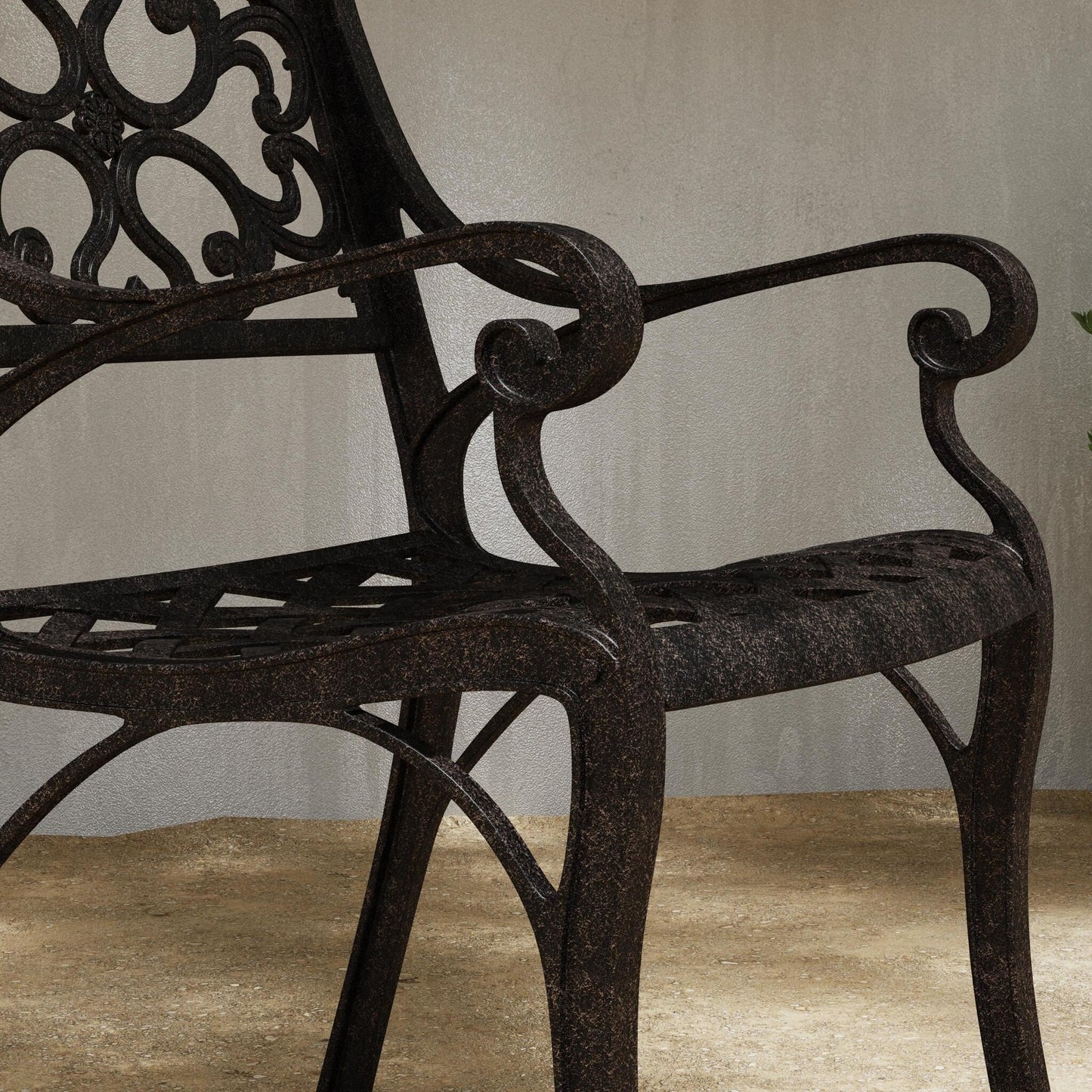 Sanibel Bronze Aluminum 7- Piece Outdoor Dining Set with 72 Oval Dining Table and Six Armchairs by Homestyles