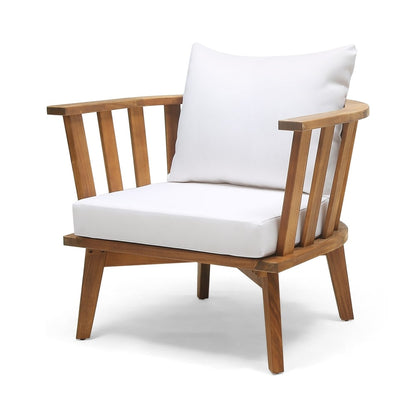 Sedona Acacia Wood Outdoor Club Chairs with Cushions (Set of 2) by Christopher Knight Home