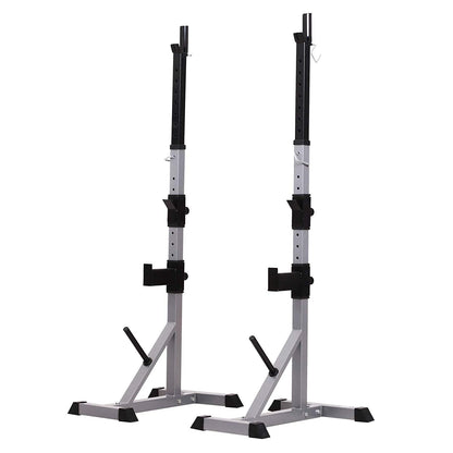 Soozier Steel 2-piece Height Adjustable Barbell Squat Rack/Bench Press - N/A