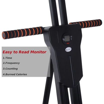 Soozier Steel Vertical Stair Climber Exercise Machine - 28L x 26W x 82H