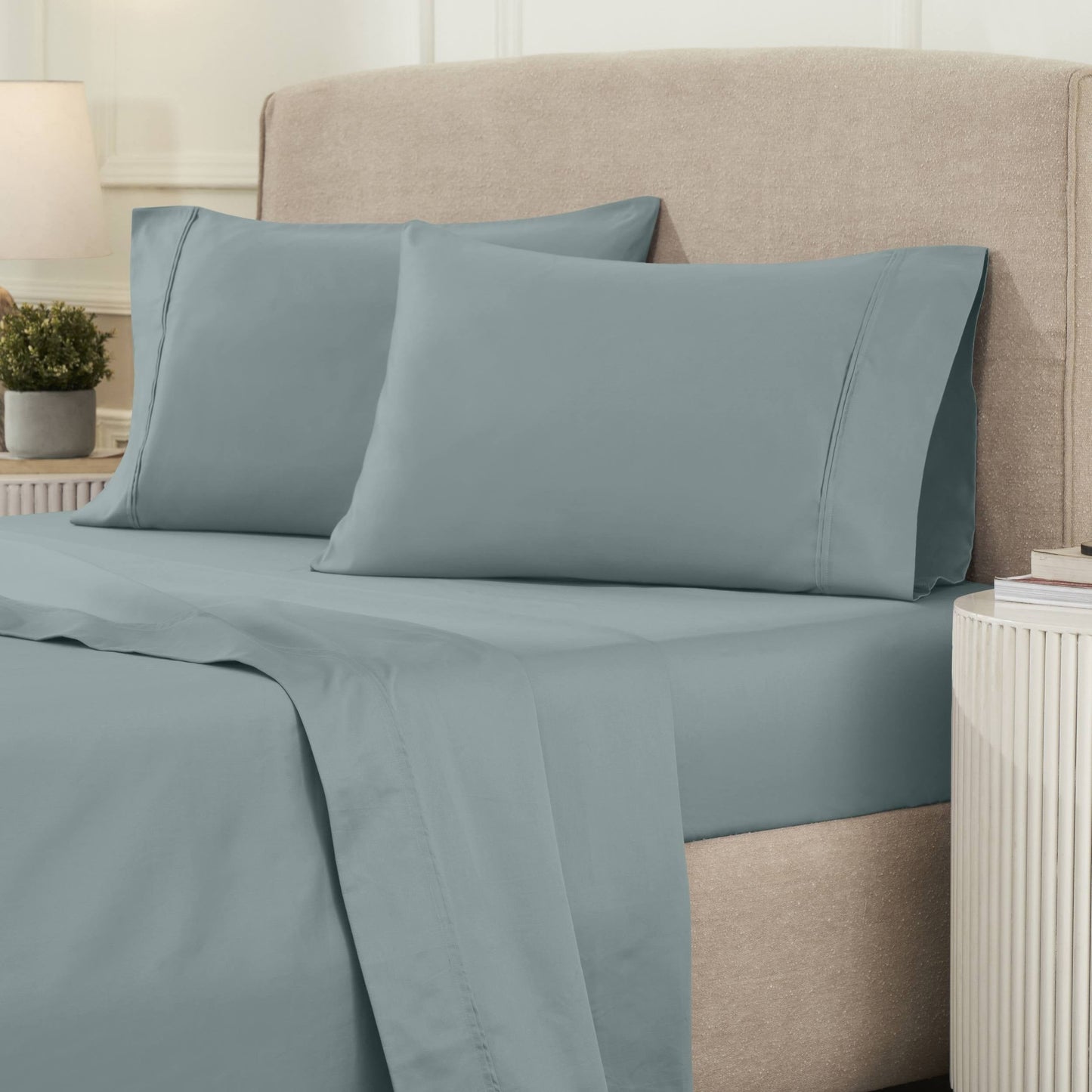 Superior Egyptian Cotton 1200 Thread Count Eco-Friendly Solid Sheet Set