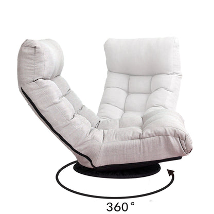 Upholstered Armless Recliner Set with Ottoman and Adjustable Headrest