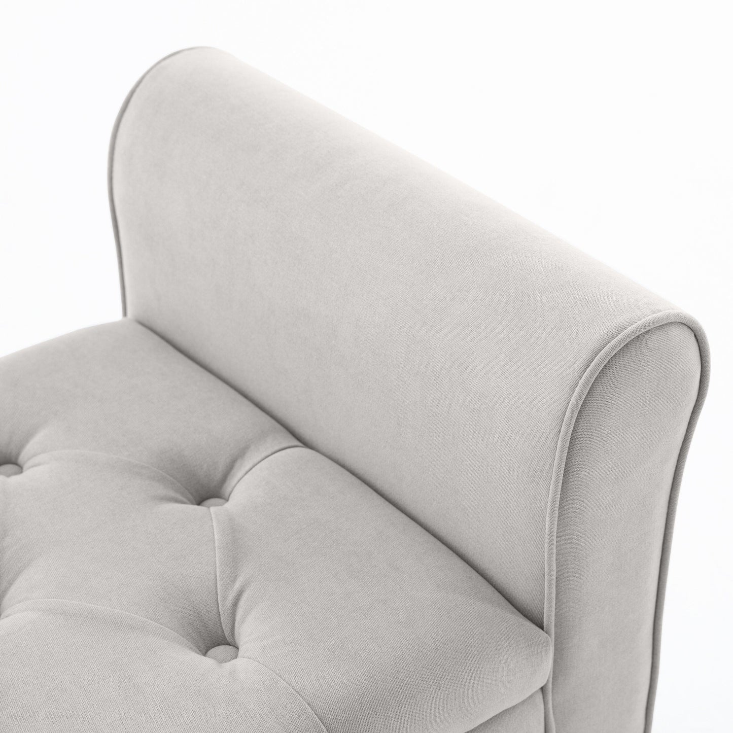 Upholstered Storage Bench Arm Bench Entryway Bench with Tufted Flip Top 50.4 Inches