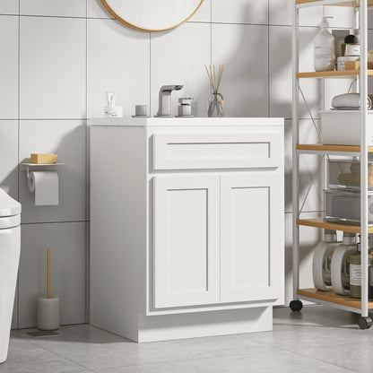 Vanity Art 24-inch Solid Wood Single Sink Bathroom Vanity Cabinet
