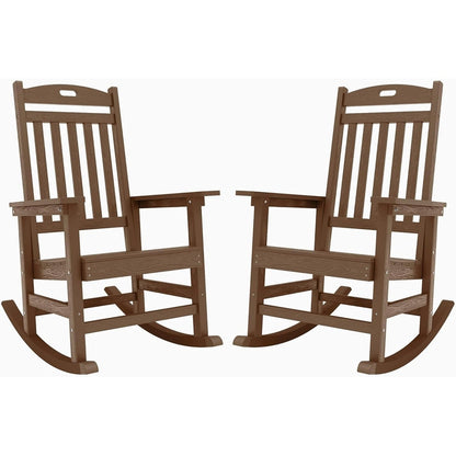 WINSOON All Weather Outdoor Rocking Chair, Set of 2