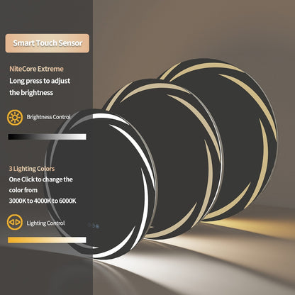 Waterproof LED Touch Light Bathroom Mirror Anti fog Vanity Dimmable