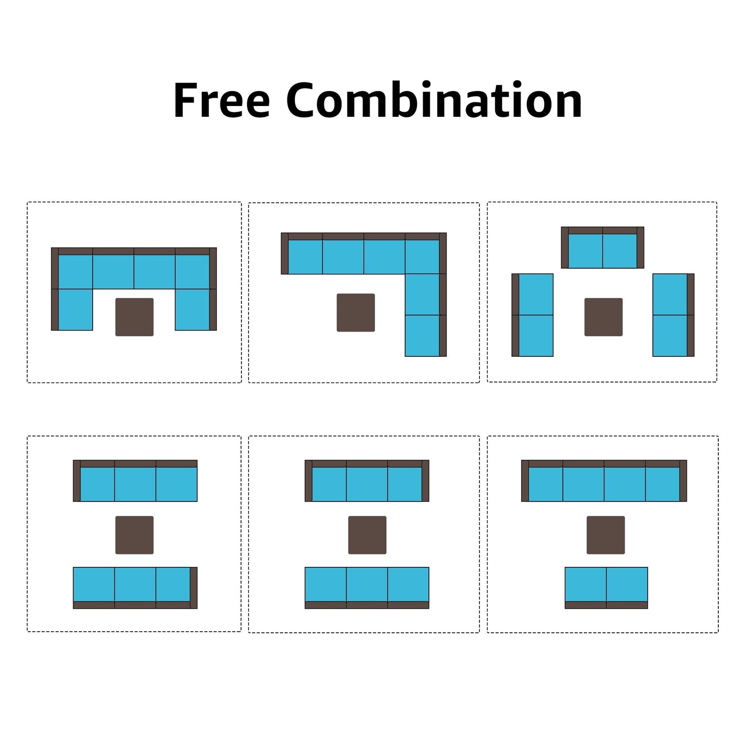 Wicker/ Steel 7-piece Outdoor Cushioned Sectional Sofa Set